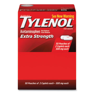 Tylenol® Extra Strength Caplets, Two-pack, 50 Packs-box freeshipping - TVN Wholesale